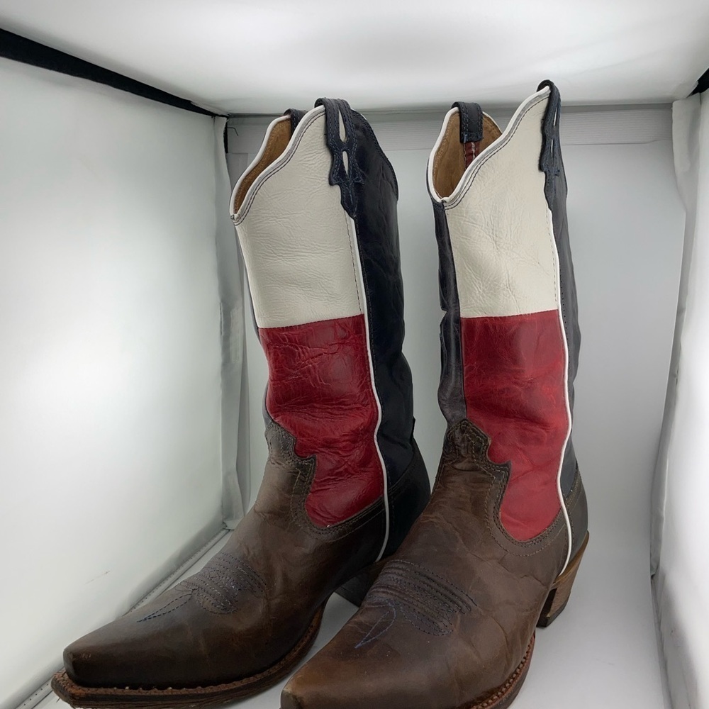 Twisted X WSO0012 Red White & Blue Leather Cowboy Western Boots Women's 9.5B - Picture 4 of 11